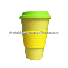 100% eco-friendly bamboo mug with lid
